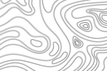 Abstract contour topographic pattern with smooth, raised lines. Minimalistic background design for project designs. Illustration with wavy lines on a transparent background PNG.