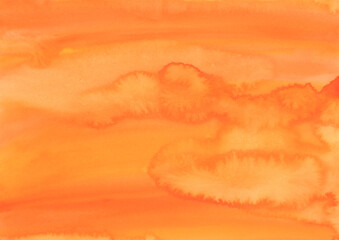 紙の質感のある鮮やかなオレンジの水彩の背景素材	