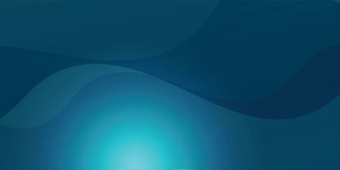 Abstract Blue Shapes, Gradient Waves, Soft Light, Modern Design, Background