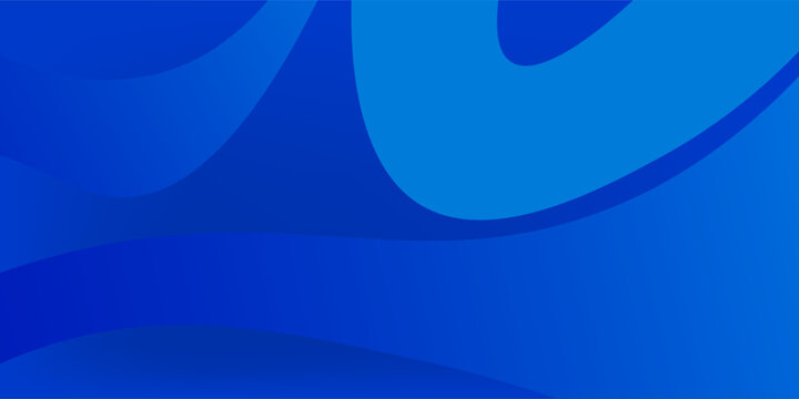 Vector Background with Abstract Blue Waves. Geometric Minimalist Banner.