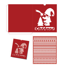 Christmas card/envelope with Christmas ornament insert