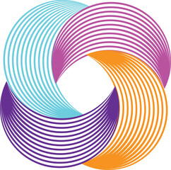 Vibrant Interlocking Waves &ndash; A Fusion of Color and Motion background.