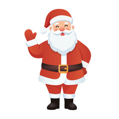 Santa Claus flat vector illustration in isolated background