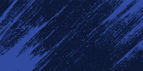 Distressed blue brushstrokes, speckled diagonal patterns, paint texture, abstract graphic design element for grunge overlay effects or unique background use