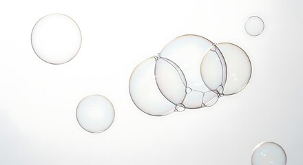 Floating soap bubbles