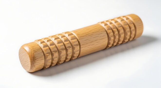 A wooden massage tool