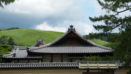 The classical architectures view located in the old temple of the Japan