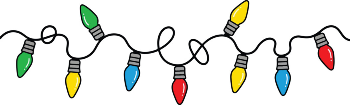 Christmas light bulbs eps