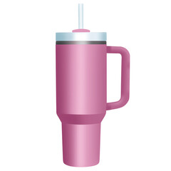 Pink Reusable Drinking Cup