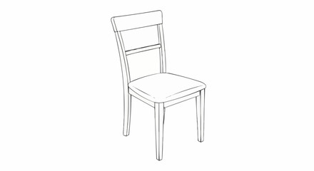 Elegant wooden chair with a comfortable seat and a supportive backrest.