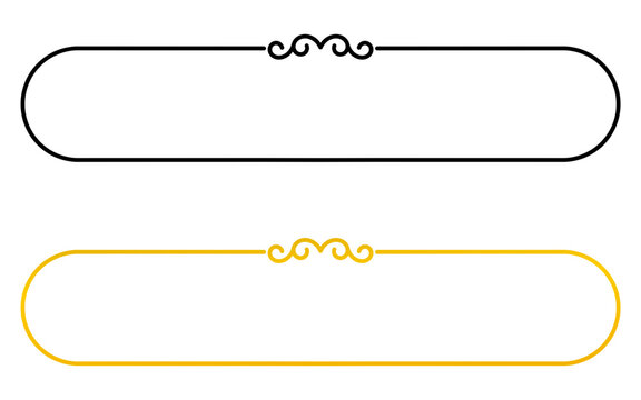 Classy ornamental line header in black and gold – A versatile ornamental line header designed for headline section, luxury packaging, luxury branding, greeting card, and themed event graphics.