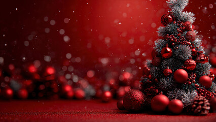 Christmas Themed Background With Copy-space and Vibrant Festive Colours
