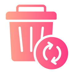 recycling bin gradient icon