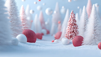 Christmas Themed Background With Copy-space and Vibrant Festive Colours