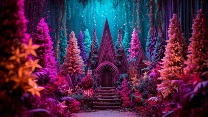 Christmas Themed Background With Copy-space and Vibrant Festive Colours