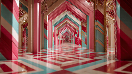 Christmas Themed Background With Copy-space and Vibrant Festive Colours