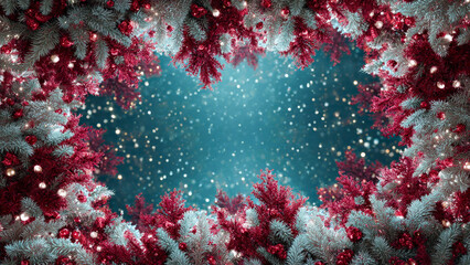Christmas Themed Background With Copy-space and Vibrant Festive Colours
