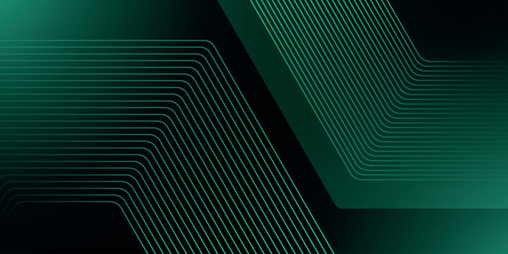 Dark green abstract background with modern hexagonal lines design. Simple background concept for covers, banners, brochures, certificates, presentations and websites.
