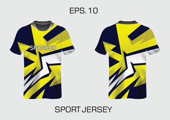 Dynamic Sport Jersey Design with Bold Colors and Sponsor Area for Team Branding