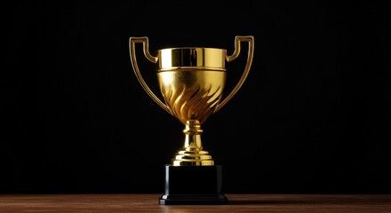 A magnificent golden trophy cup symbolizing ultimate victory, success, and high achievement in competition or professional pursuits ,recognition ,isolated ,cup