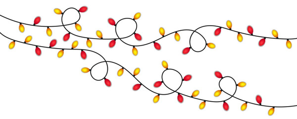 Glowing Decorative Bulb Garland Background for holiday themes, festive decorations, party designs, winter events, Christmas layouts, overlays, invitations, New Year graphics etc © My Pet Cat Rimu