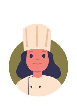 Girl child chef cartoon avatar