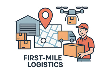 First-mile logistics delivery for the concept of Delivery innovation.