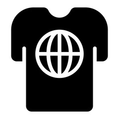t shirt glyph icon