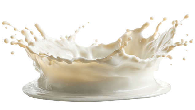 Liquid cresting and splashing with dynamic motion, a frothy crown