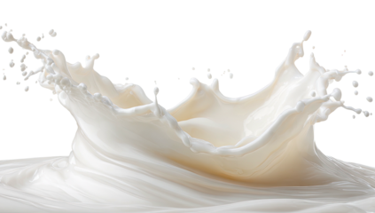 White liquid splashes upward creating a crown-like shape