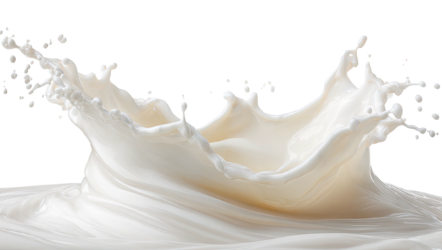White liquid splashes upward creating a crown-like shape