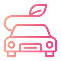 electric car gradient icon