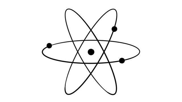 atom symbol isolated on white background