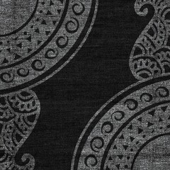 Dark Vintage Ethnic Textile Pattern Background
