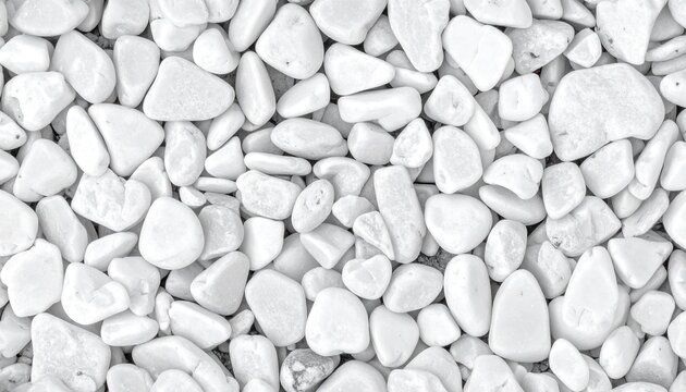 smooth white pebbles close-packed minimalist texture clean aesthetic natural stone arrangement --v 5 --ar 16:9 - Powered by Adobe