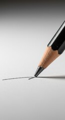 Fototapeta premium Close-up shot showing the cylindrical rubber tip of a pencil-style eraser correcting a faint graphite mark on a clean white surface ,education ,study ,implementing