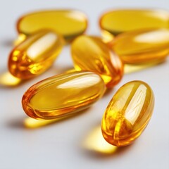 Omega 3 fish oil capsules for health and wellness