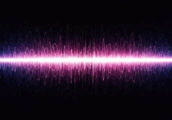 Dynamic visualization of sound waves or electrical signal data, creating a vibrant, pulsing, modern digital art pattern for technological concepts ,signal ,surface ,data