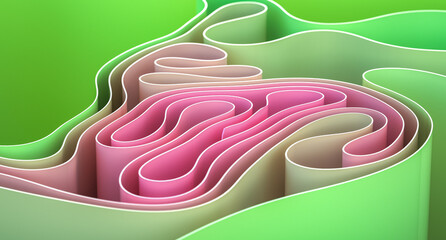 Abstract colorful curved shapes