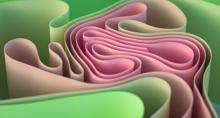 Abstract colorful curved shapes