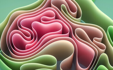 Abstract colorful curved shapes