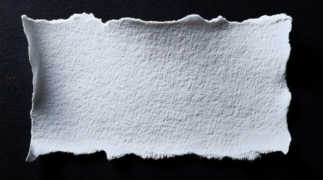 Torn white paper texture on black background - Powered by Adobe
