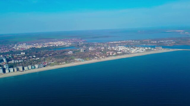 Aerial view of the coastal area of ​​Mamaia Nord resort - Romania