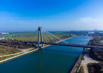 Landscape with the Danube-Black Sea Canal in Constanța County, Romania