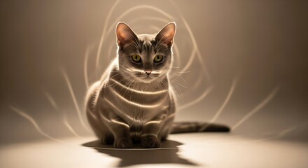 "Adorable domestic cat in warm natural lighting, sharp detail, expressive eyes, soft fur texture, cozy indoor atmosphere, professional pet photography, high-resolution portrait