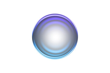 Vibrant glowing round abstract circle geometric element concentric ripples glossy smooth surface digital interface button futuristic design energy visualization transparent background