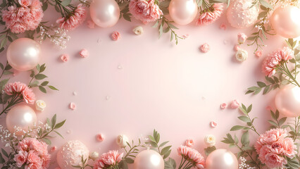 christmas background with fir branches and balls