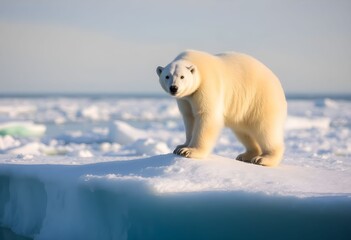 A view of a Polar Bear on the Ice