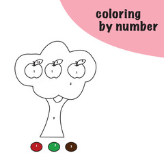 Coloring by number for kids
