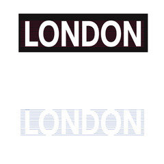 vector illustration of a set of stamps London vector t shirt logo concept design 
